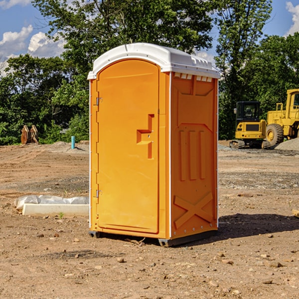 what is the cost difference between standard and deluxe porta potty rentals in Rarden